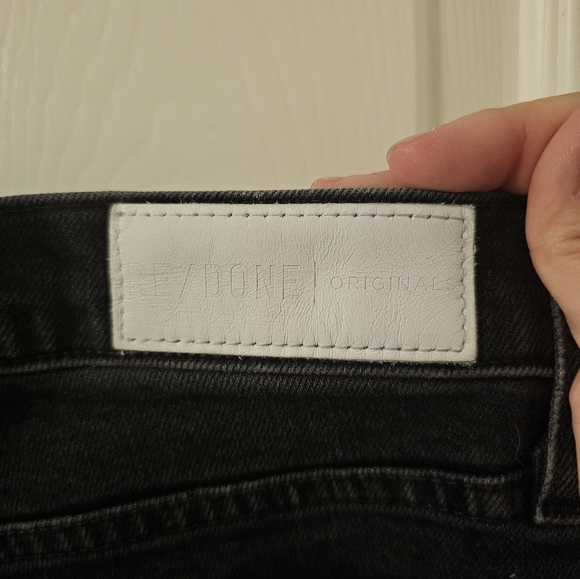 Re/Done Black Multi-button Made In USA Straight Leg Jeans Womens Size 29 - Picture 7 of 8